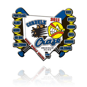 Cordel Craze Softball Trading pin
